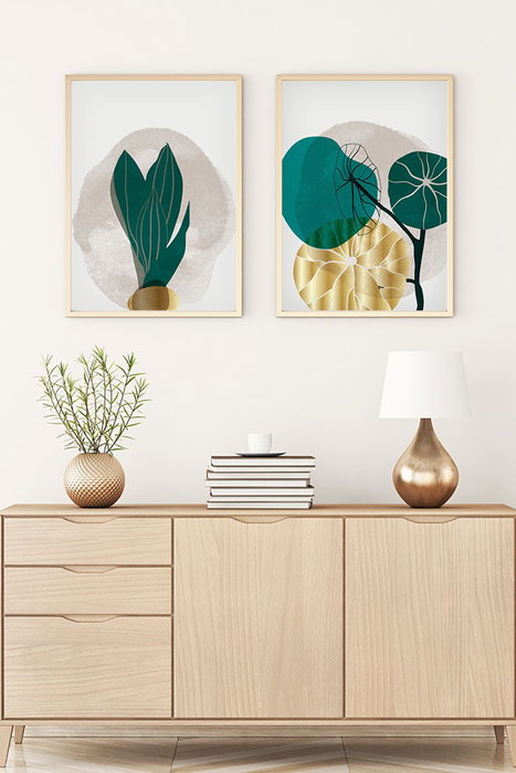 Wallity Huhu68 - Set de 2 Pinturas Decorativas en MDF con Marco 50 x 70 cm Wallity Huhu68 - Set de 2 Pinturas Decorativas en MDF con Marco 50 x 70 cm